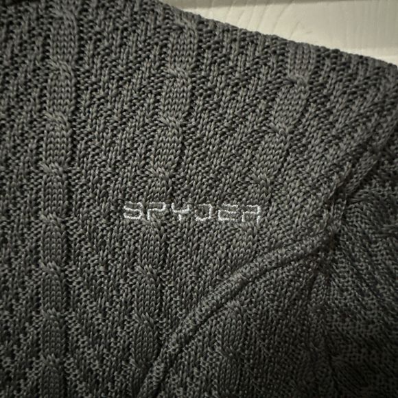 Spyder Jacket Womens Small S Major Cable Stryke Knit Full Zip Patterned Grey - Picture 10 of 11